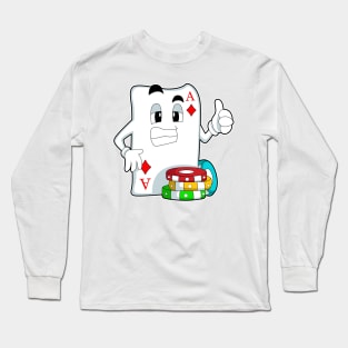 Poker card with Poker chips Long Sleeve T-Shirt